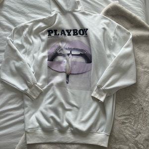 Missguided White Graphic Hoodie